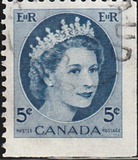 [Queen Elizabeth II - Normal Paper, See 1962 for Fluorescent Stripes, type GT4]