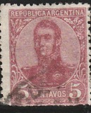 [General San Martin - Watermark 3,4 or Unwatermarked, type BK5]