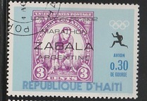 [Airmail - Winners of Olympic Marathon showing Commemorative Inscription and Stamp of "Host" Country, tip LC]