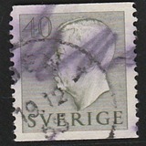 [King Gustaf VI Adolf of Sweden  - New Engravement with Imprint, type EE15]