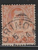 [Águila de la Casa de Savoya y rey Victor Emmanuel III, 1.869 - 1.947 #     Primera emisión definitiva del reinado de Víctor Manuel III, tipo AK1]