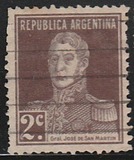 [Definitive Issues - General San Martin, with Period after Value, ประเภท CU2]