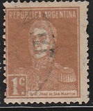 [Definitive Issues - General San Martin, with Period after Value, ประเภท CU1]