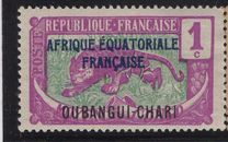 [Middle Congo Not Issued Stamps Overprinted "OUBANGUI-CHARI", type E]