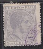 [King Alfonso XII of Spain - Inscription "PUERTO-RICO", type K10]