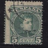 [King Alfonso XIII - Blue Control Numbers on Backside, type AT1]
