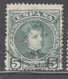 [King Alfonso XIII - Blue Control Numbers on Backside, type AT1]