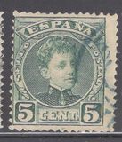 [King Alfonso XIII - Blue Control Numbers on Backside, type AT1]