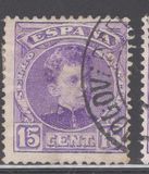[King Alfonso XIII - Blue Control Numbers on Backside, type AT3]