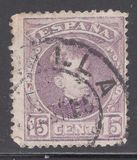 [King Alfonso XIII - Blue Control Numbers on Backside, տեսակ AT3]