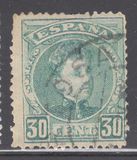 [King Alfonso XIII - Blue Control Numbers on Backside, տեսակ AT6]