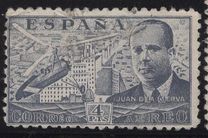 [Airmail - Juan di la Cierva - Different Perforation - Stoneprint from F.N.M.T, type LH13]