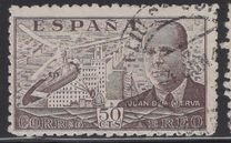[Airmail - Juan di la Cierva - Different Perforation - Stoneprint from F.N.M.T, type LH10]