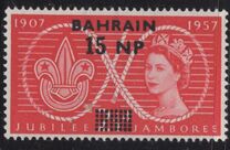 [Great Britain Postage Stamps Overprinted "BAHRAIN" & Surcharged, type P]
