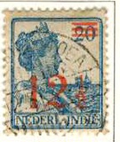 [Queen Wilhelmina Stamp of 1922 Surcharged, tip K20]