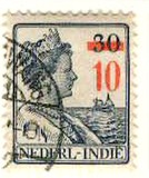 [Queen Wilhelmina Surcharged, Tip K21]