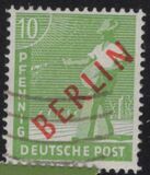 [BERLIN in Red Overprint on "Allied Occupation Zone" Stamps, type B3]