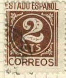 [Numeral Stamp - Inscription "REPUBLICA ESPANOLA", տեսակ GU]