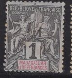 [Inscription: "MADAGASCAR ET DEPENDANCIES", प्रकार H]