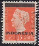 [Queen Wilhelmina - Netherlands Indies Stamps Overprinted "INDONESIA" - Bar 2,2mm High, Tip A5]