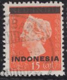 [Queen Wilhelmina - Netherlands Indies Stamps Overprinted "INDONESIA" - Bar 2,2mm High, Tip A5]