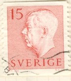 [King Gustaf VI Adolf of Sweden - New Engravement with Imprint, type EE1]