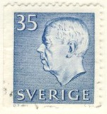[King Gustaf VI Adolf of Sweden & Tree Crowns - New Colors and Values, Tip FA60]