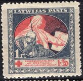 [Red Cross Charity - Brown and Green Design on Back, A type with Blue Design on Back, प्रकार H6]