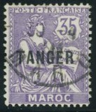 [Inscription: "MAROC" - Overprinted "TANGER", type A8]