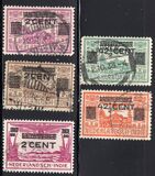 [Airmail Stamps of 1928 & 1931 with 3 Bars over "LUCHTPOST" and Surcharged New Value, type M7]