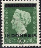 [Queen Wilhelmina - Netherlands Indies Postage Stamps Overprinted "INDONESIA" - Bar 1,8mm High, type A2]