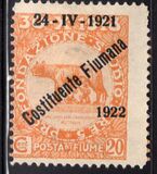 [New Daily Stamps from 1919 Overprinted "24-IV-1921 - Costituente Fiumana - 1922", type AX3]