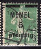 [French Postage Stamps Overprinted "MEMEL" and Surcharged, Scrivi B]