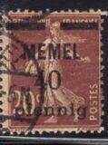 [French Postage Stamps Overprinted "MEMEL" and Surcharged, Scrivi B4]