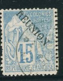 [French Colonies Postage Stamps Overprinted "REUNION", type F5]