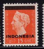 [Queen Wilhelmina - Netherlands Indies Postage Stamps Overprinted "INDONESIA" - Bar 1,8mm High, type A]