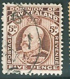 [King Edward VII - Inscription "DOMINION OF NEW ZEALAND", тип AU7]