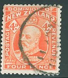 [King Edward VII - Inscription "DOMINION OF NEW ZEALAND", тип AU4]