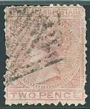 [Queen Victoria - Inscription "NEW ZEALAND POSTAGE" , Bluish paper, New Watermark, type D]