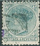 [Queen Victoria - Inscription "NEW ZEALAND - POSTAGE & REVENUE", tip L]