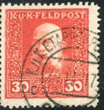 [Emperador Francisco José. Inscripción: "K u K FELDPOST", tipo B12]
