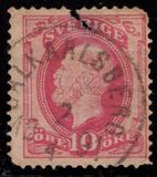 [King Oscar II Stamp of 1885 with Blue Coach Horn on Back, Tip H1]