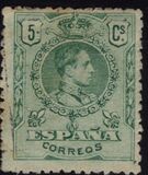 [King Alfonso XIII - Blue Control Numbers on Backside, type BG1]