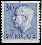 [King Gustaf VI Adolf of Sweden - New Engravement with Imprint, type EE4]