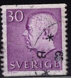[King Gustaf VI Adolf of Sweden & Tree Crowns - New Colors and Values, Tipi FA57]