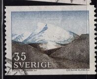 [Mountain Scenery and Uppsala Cathedral, type GS]