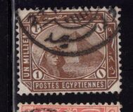 [Sphinx and Pyramid - Inscription "POSTES EGYPTIENNES" - Regular Paper, tyyppi T]