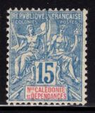[Inscription: "NLLE CALÈDONIE et DEPENDANCES" - Colored Paper, タイプ I5]