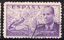 [Airmail - Juan di la Cierva - Different Perforation - Stoneprint from F.N.M.T, Typ LH14]
