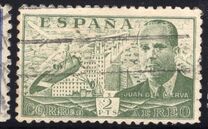 [Airmail - Juan di la Cierva - Different Perforation - Stoneprint from F.N.M.T, Typ LH12]